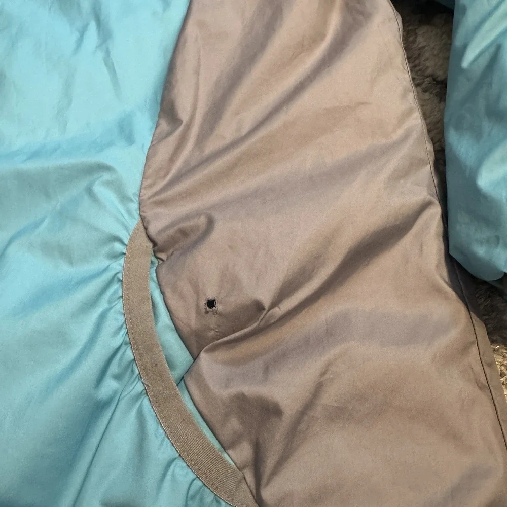 The‎ North Face GIRLS Reversible Fleece Lined Winter Jacket XL, Light Gray/Aqua